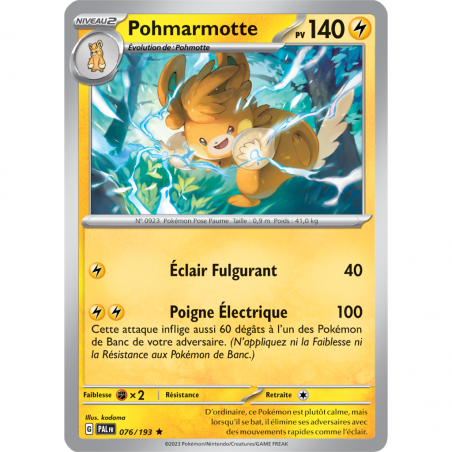 Blister Pack 2 Boosters EV01/EB09 Pohmarmotte - Pokémon