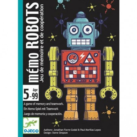 Jeu de cartes coopératif Djeco - Mémo Robots