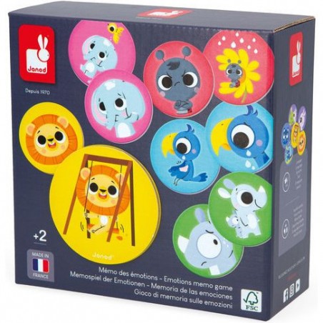 Mémo des émotions - Jeu de société enfant - Janod