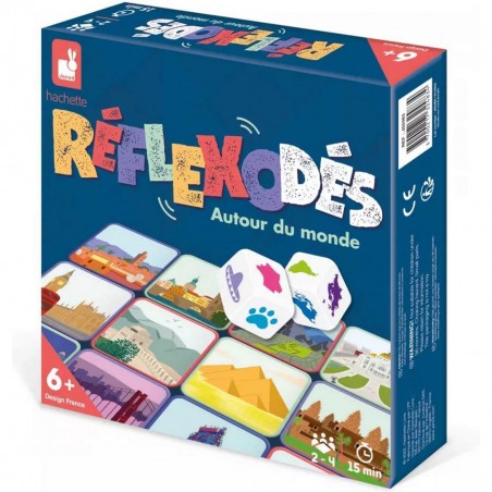 RéflexoDés - Autour du Monde : Jeux de rapidité & de stratégie - Janod