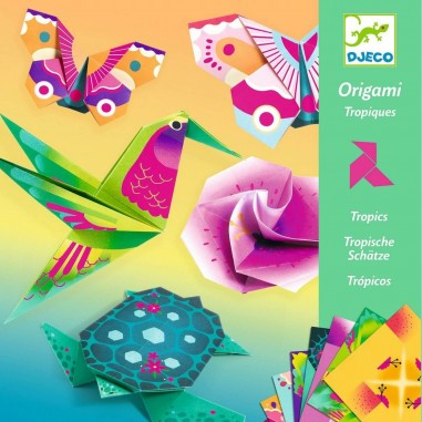 Pochette d'activité créative Origami "Tropiques" - Djeco