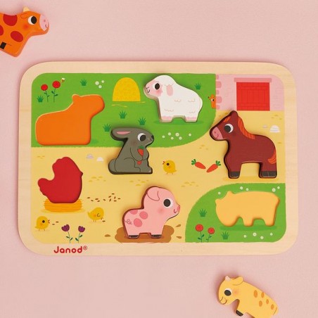Chunky puzzle la ferme - Janod