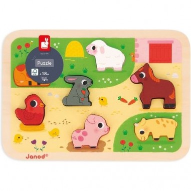 Chunky puzzle la ferme - Janod