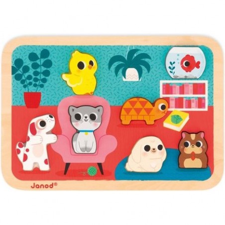 Chunky puzzle les animaux familiers - Janod