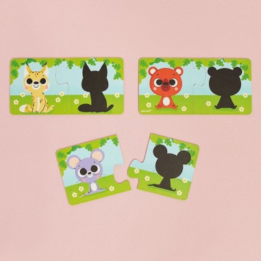Puzzle les animaux et leur ombre - Janod