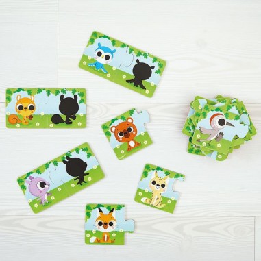 Puzzle les animaux et leur ombre - Janod