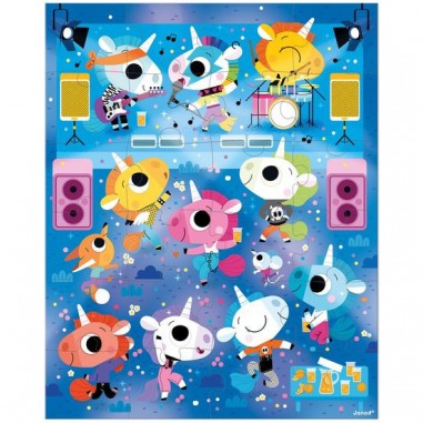 Puzzle le concert rock des licornes 24 pcs - Janod