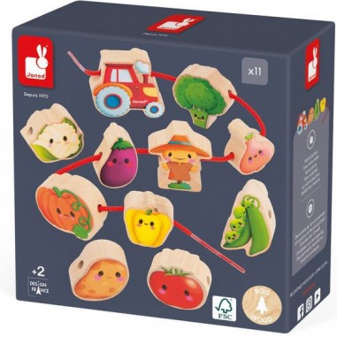 Perles à enfiler - potager - Janod