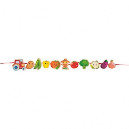 Perles à enfiler - potager - Janod