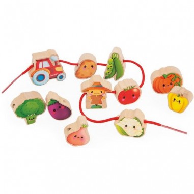 Perles à enfiler - potager - Janod