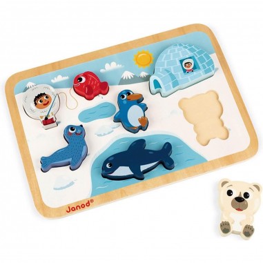 Puzzle 7 pièces : chunky puzzle arctique - Janod