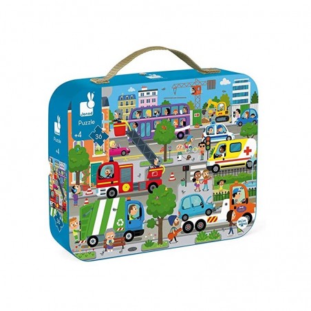 Puzzle City Valisette 36 Pièces Enfant - Janod