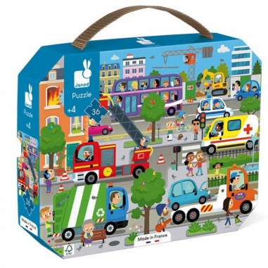 Puzzle City Valisette 36 Pièces Enfant - Janod