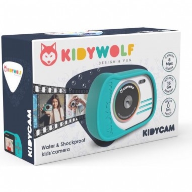 Appareil photo Kidycam cyan - Dès 3 ans - Kidywolf
