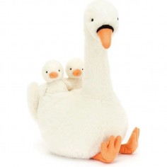 Maman cygne avec ses 2 bébés - Jellycat