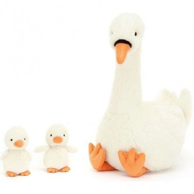Maman cygne avec ses 2 bébés - Jellycat