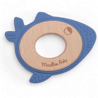 Assortiment 12 anneaux dentition bois et silicone Les aventures de Paulie - Moulin Roty