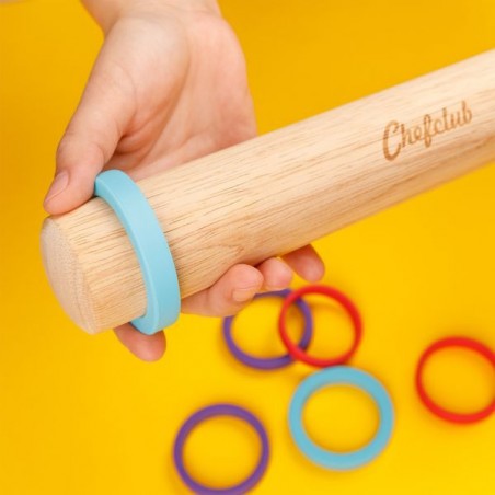 Rouleau à pâtisserie avec anneaux ajustables - Chefclub Kids