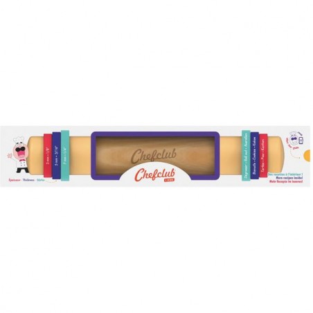 Rouleau à pâtisserie avec anneaux ajustables - Chefclub Kids