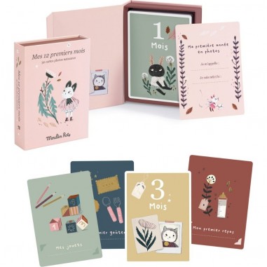 Coffret naissance Moulin Roty "Mes 12 premiers mois" Après la Pluie