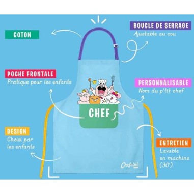 Tablier en coton - Chefclub Kids