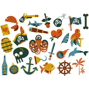 Tatouages Pirates pour enfant - Mes p'tits tattoos Auzou