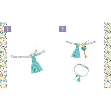 Mon superbe bijou - Mes bracelets d'amitié en liberty - Auzou