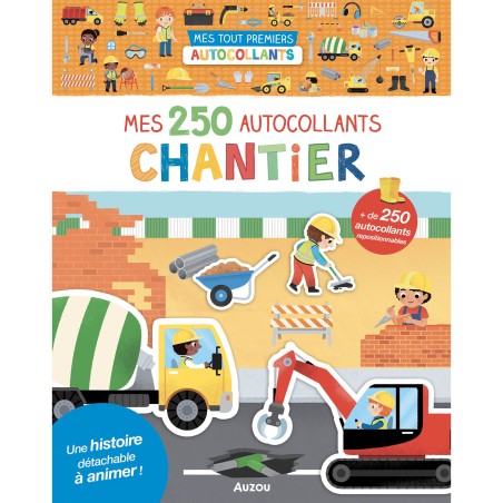 250 autocollants - Chantier - Auzou