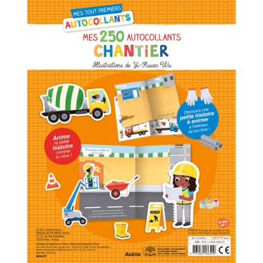 250 autocollants - Chantier - Auzou
