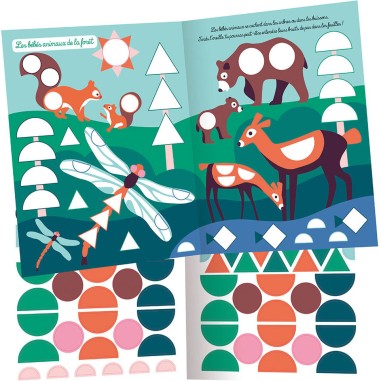 1000 premières gommettes formes - Bébés animaux - Auzou