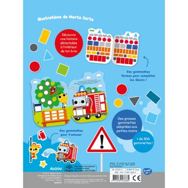 Gommettes formes - L'aventure de petit camion de pompier - Auzou