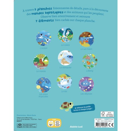Livre Cherche et trouve des tout-petits Tous à l'eau - Auzou