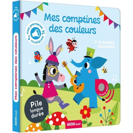 Mes comptines des couleurs - Livre sonore - Auzou