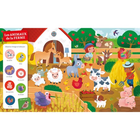 Cherche et trouve des tout-petits - Chez les animaux - Auzou