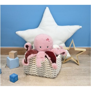 Peluche Pieuvre Rose Trésors marins 30 cm - Histoire D'ours