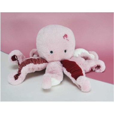 Peluche Pieuvre Rose Trésors marins 30 cm - Histoire D'ours