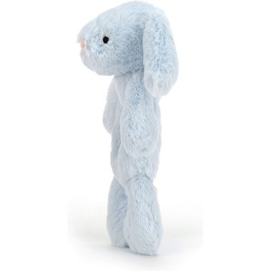 Jellycat Peluche Hochet anneau lapin bleu timide - Bashful Blue Bunny Ring Rattle