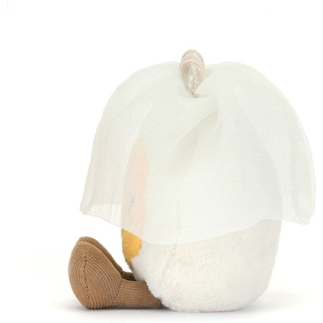 Jellycat Peluche Oeuf Mariée - Cadeau de mariage - Boiled Egg Bride Amuseable