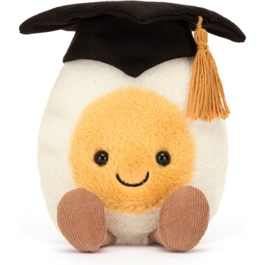 Jellycat Peluche Oeuf Dur diplomé - Boiled Egg Graduation Amuseable