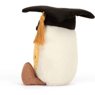 Jellycat Peluche Oeuf Dur diplomé - Boiled Egg Graduation Amuseable