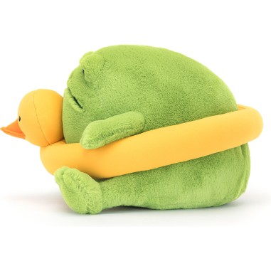 Peluche Grenouille Jellycat et sa bouée canard - Ricky Rain Frog Rubber Ring
