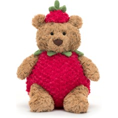 Jellycat Peluche Ours Bartholomew Fraise - Bear Strawberry 2