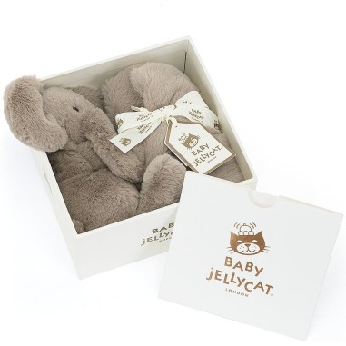 Jellycat Peluche Sucette Smudge Éléphant - Elephant Soother