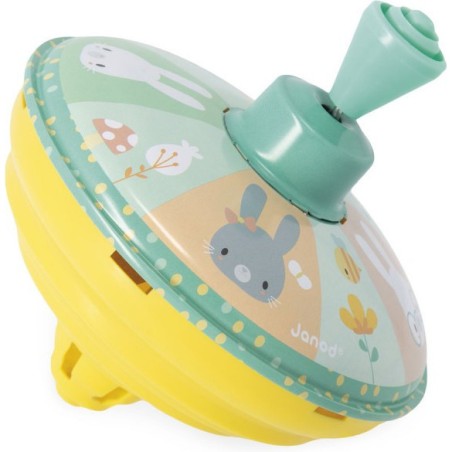 Toupie Métal Lapins - Un jeu pour bébé - Janod