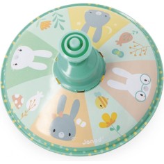 Toupie Métal Lapins - Un jeu pour bébé - Janod 2
