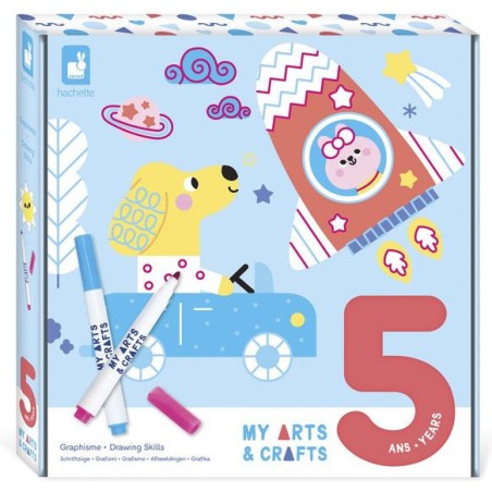 Coffret créatif enfant graphisme - Activité dessin 5 ans - Janod