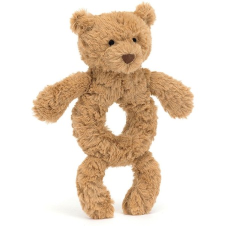 Jellycat Peluche Hochet anneau ours Bartholomew - Bear Ring Rattle