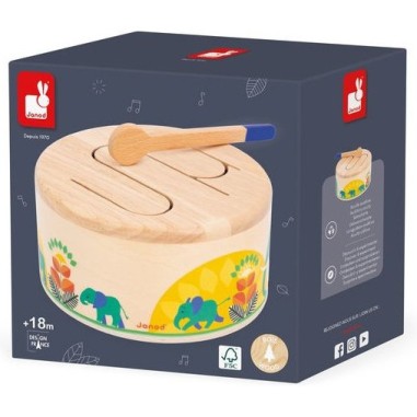 Tambour en bois - Batterie pour bébé - Gioia Janod