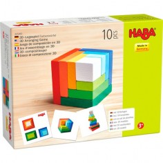 Jeu d'assemblage en bois 3D cube Tangram - Haba