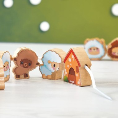 Perles à enfiler - moutons - Janod